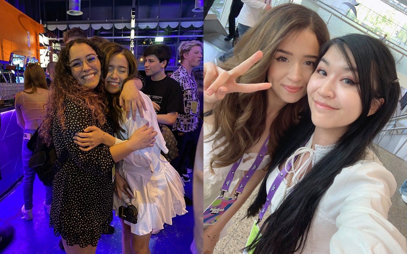 Streaming community members express delight after meeting Pokimane at TwitchCon 2022 Amsterdam, tags: fans - Images via maethe and Anny/Twitter
