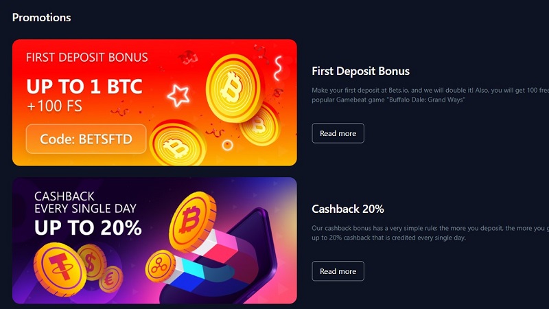 bets.io bonuses and promotions
